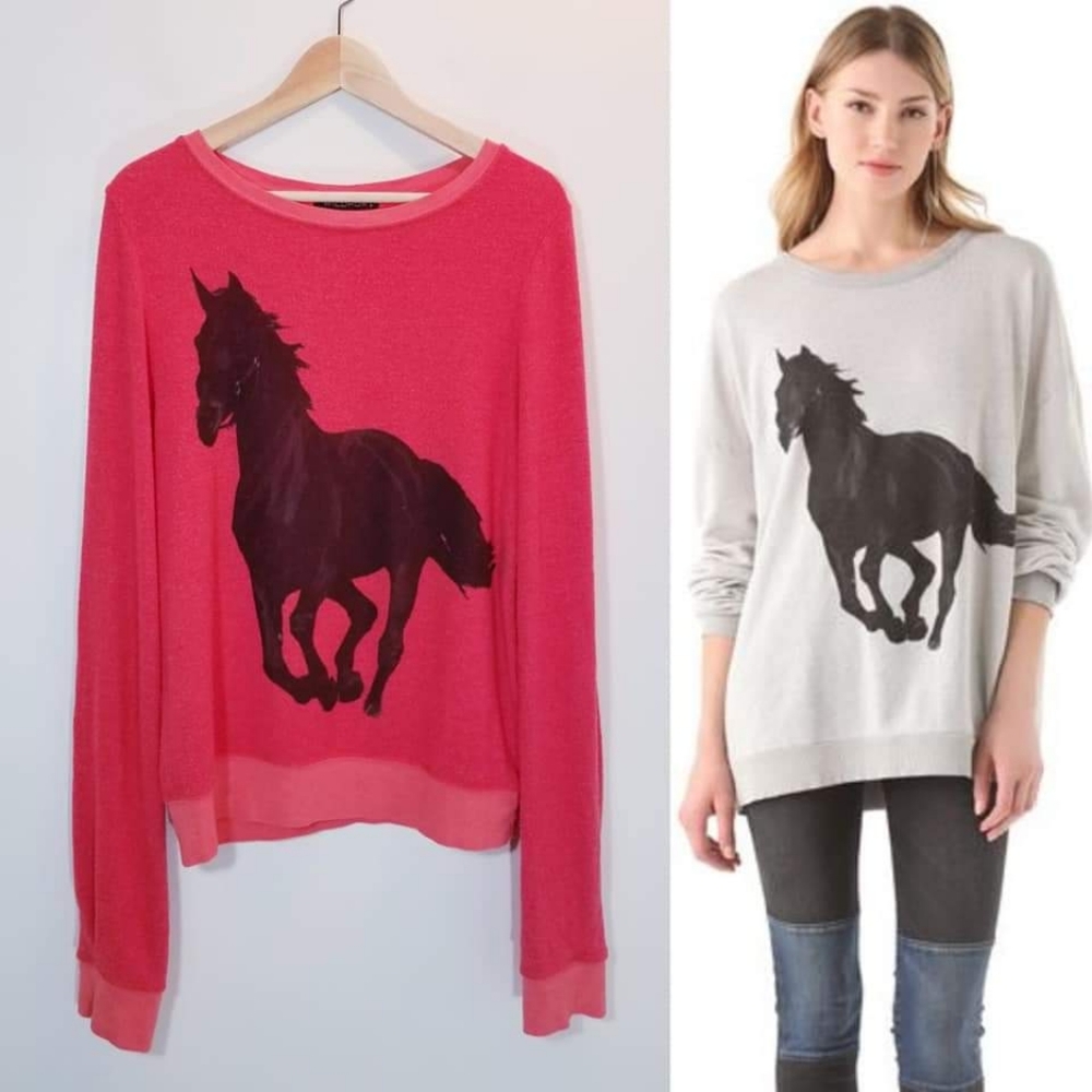 Wildfox Couture Barefoot Stallion Sweatshirt red